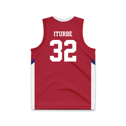 American - NCAA Men's Basketball : Julen Iturbe - Red Basketball Jersey-1