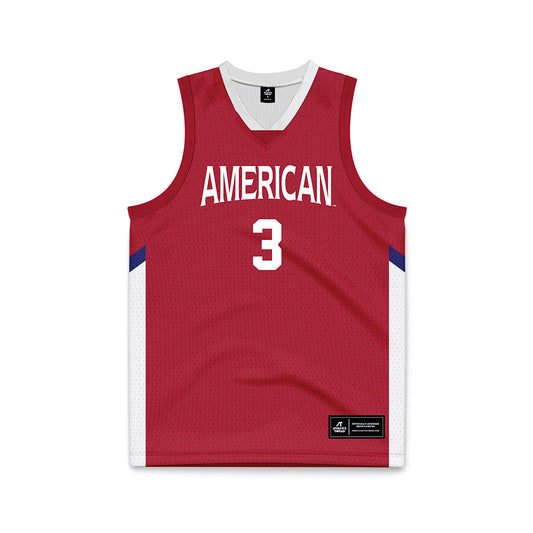 American - NCAA Men's Basketball : Dean Hogans - Red Basketball Jersey-0