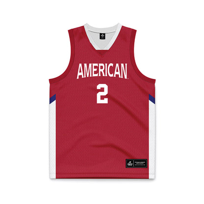 American - NCAA Men's Basketball : Madden Collins - Red Basketball Jersey-0