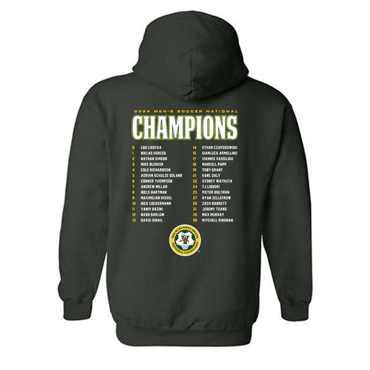 UVM - NCAA Men's Soccer : - National Champs Roster Hooded Sweatshirt-1