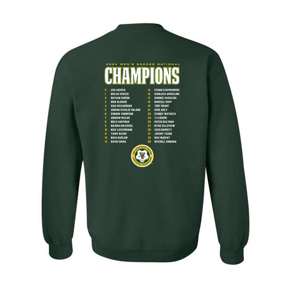 UVM - NCAA Men's Soccer : - National Champs Roster Crewneck Sweatshirt-1