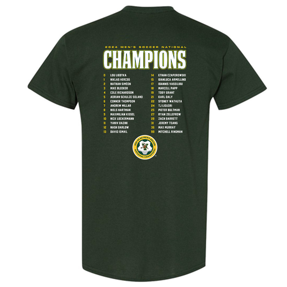 UVM - NCAA Men's Soccer : - National Champs Roster T-Shirt-1