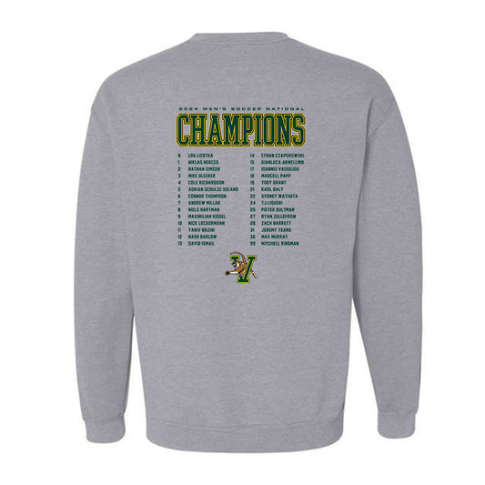 UVM - NCAA Men's Soccer : - National Champs Roster Crewneck Sweatshirt-1