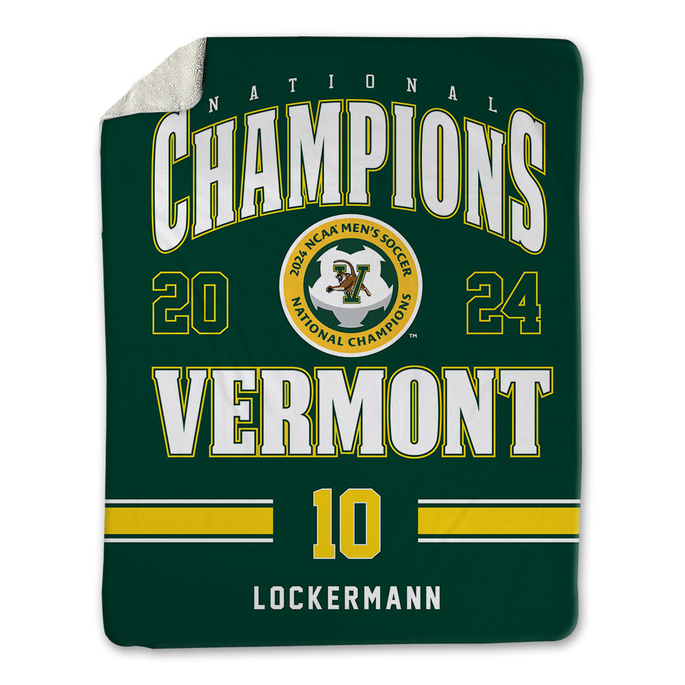 UVM - NCAA Men's Soccer : Nick Lockermann - National Champs Blanket-0