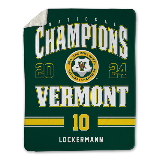 UVM - NCAA Men's Soccer : Nick Lockermann - National Champs Blanket-0