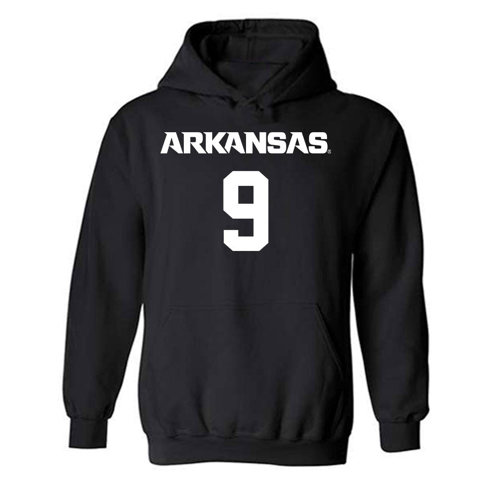Arkansas - NCAA Men's Basketball : Davion Thompson - Hooded Sweatshirt-0