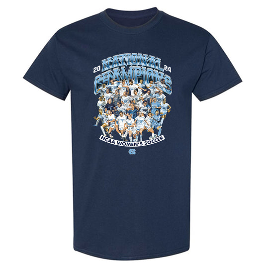UNC - NCAA Women's Soccer : Ashley Pennie - National Champs Team Collage T-Shirt-0