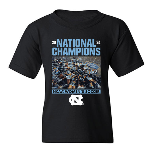 UNC - NCAA Women's Soccer : Hannah Johann - Confetti Championship Youth T-Shirt-0