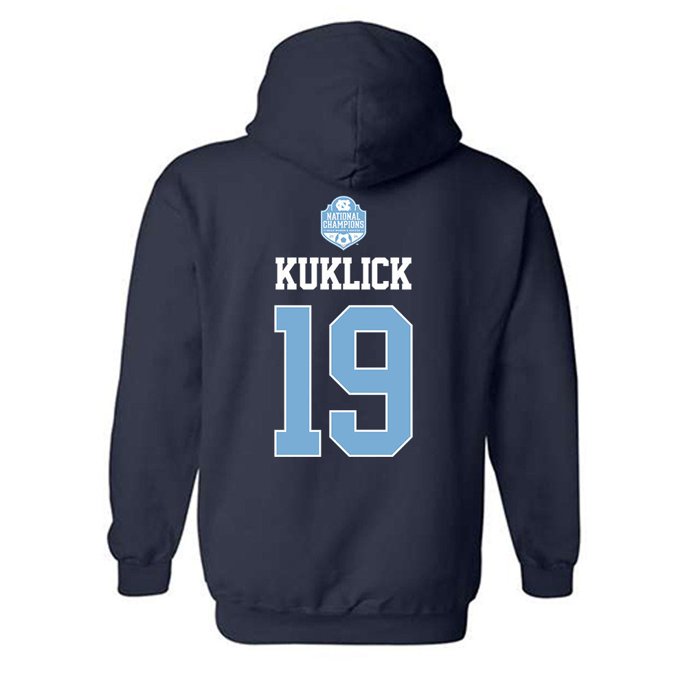 UNC - NCAA Women's Soccer : Leah Kuklick - Champs Classic Shersey Hooded Sweatshirt-1