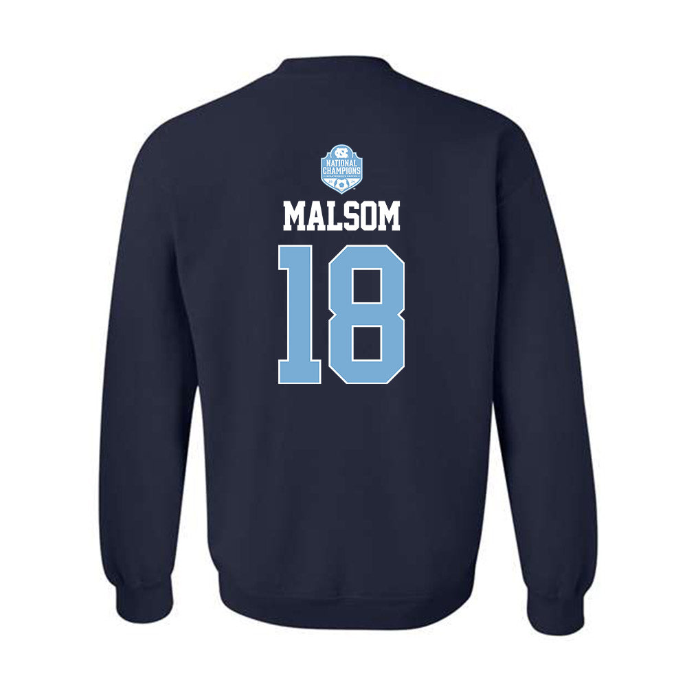 UNC - NCAA Women's Soccer : Lauren Malsom - Champs Classic Shersey Crewneck Sweatshirt-1