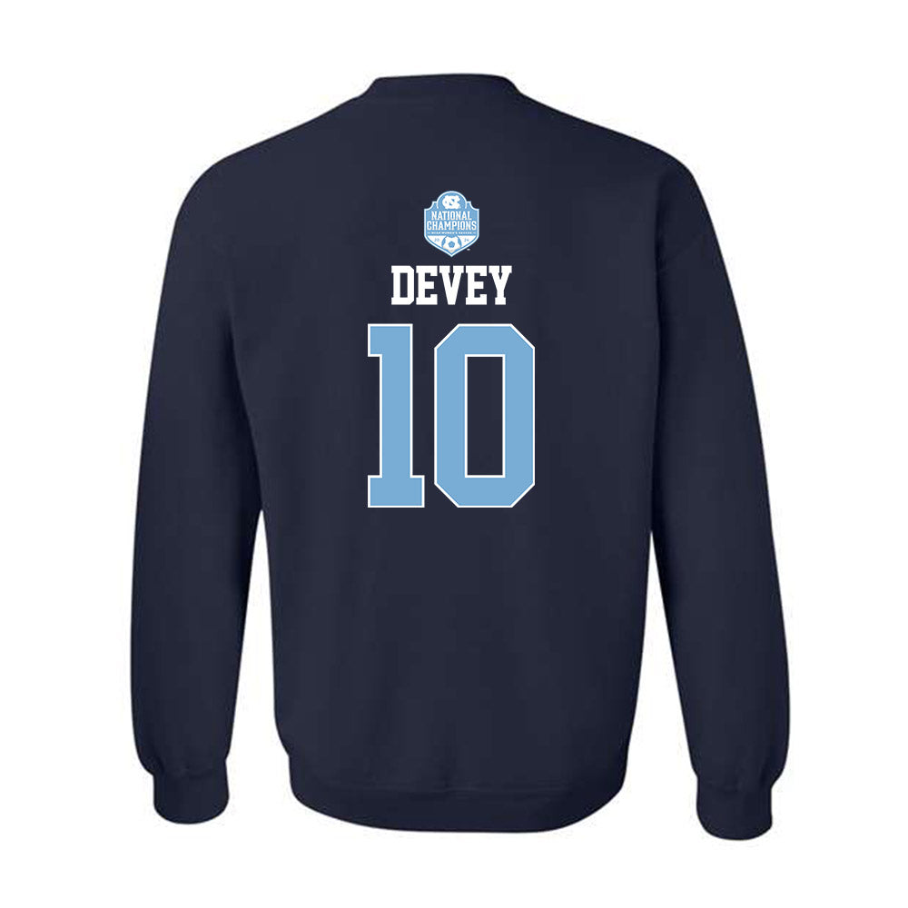 UNC - NCAA Women's Soccer : Bella Devey - Champs Classic Shersey Crewneck Sweatshirt-1