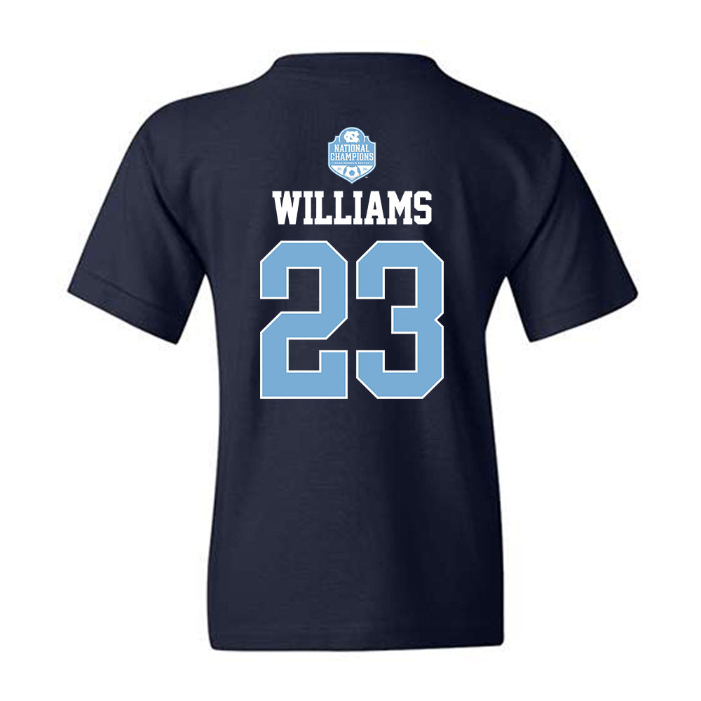 UNC - NCAA Women's Soccer : Raegan Williams - Champs Classic Shersey Youth T-Shirt-1