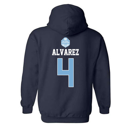 UNC - NCAA Women's Soccer : Aven Alvarez - Champs Classic Shersey Hooded Sweatshirt-1