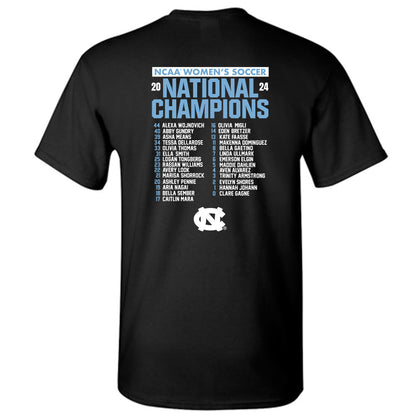 UNC - NCAA Women's Soccer : Olivia Thomas - National Champs Roster Shirt T-Shirt-1