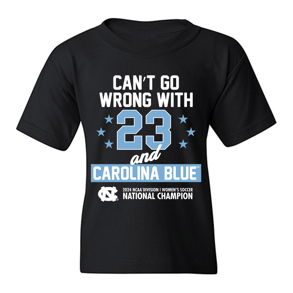 UNC - NCAA Women's Soccer : Olivia Thomas - 23 Titles v1 Statement Shirt Youth T-Shirt-0