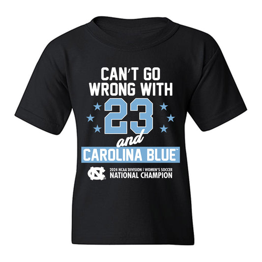 UNC - NCAA Women's Soccer : Leah Kuklick - 23 Titles v1 Statement Shirt Youth T-Shirt-0