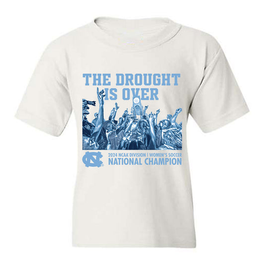 UNC - NCAA Women's Soccer : Ashley Pennie - The Drought Is Over Youth T-Shirt-0