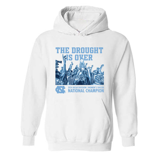UNC - NCAA Women's Soccer : Riley Kennedy - The Drought Is Over Hooded Sweatshirt-0