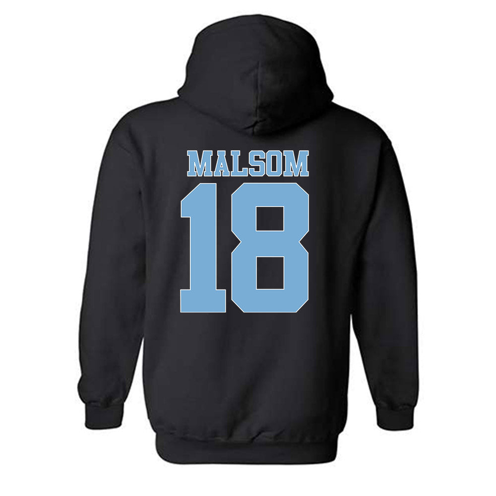 UNC - NCAA Women's Soccer : Lauren Malsom - Vintage Black Championship Hooded Sweatshirt-1