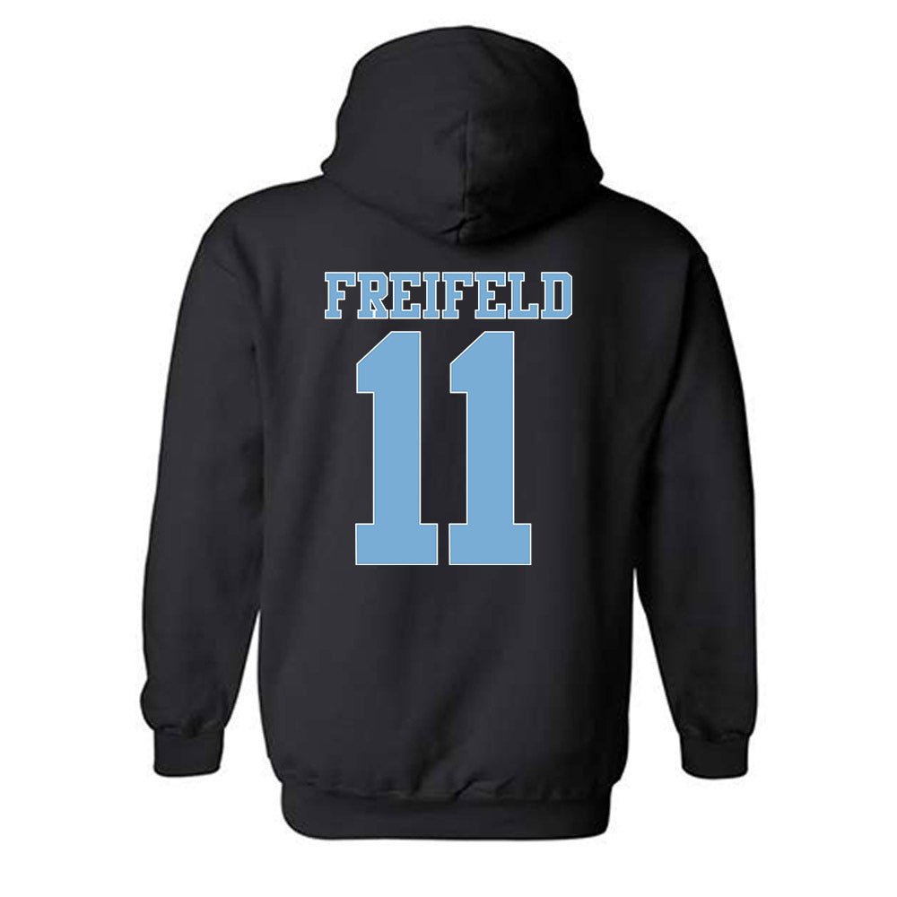 UNC - NCAA Women's Soccer : Eres Freifeld - Vintage Black Championship Hooded Sweatshirt-1