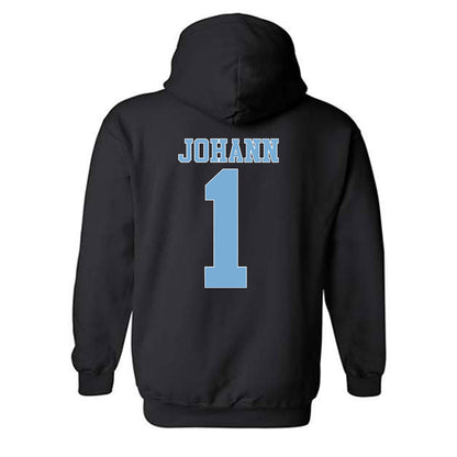 UNC - NCAA Women's Soccer : Hannah Johann - Vintage Black Championship Hooded Sweatshirt-1