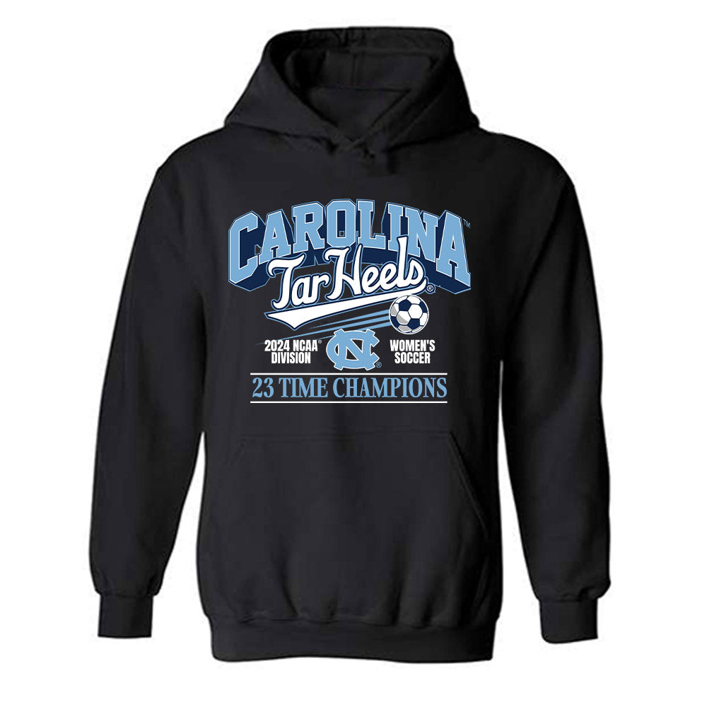 UNC - NCAA Women's Soccer : Olivia Thomas - Vintage Black Championship Hooded Sweatshirt-0