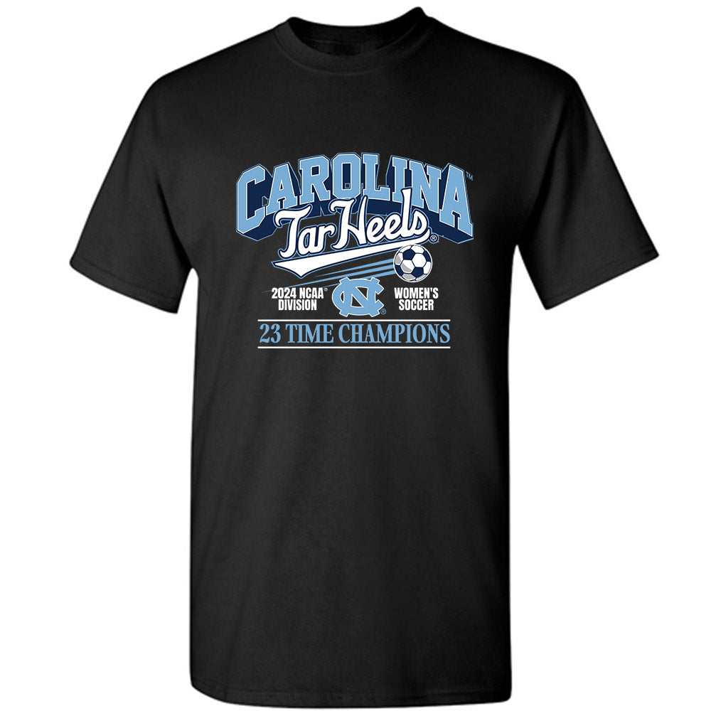 UNC - NCAA Women's Soccer : Olivia Thomas - Vintage Black Championship T-Shirt-0