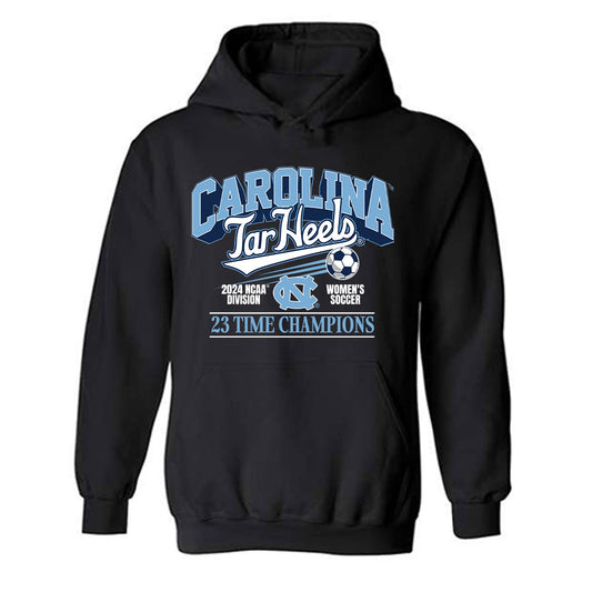 UNC - NCAA Women's Soccer : Logan Tongberg - Vintage Black Championship Hooded Sweatshirt-0