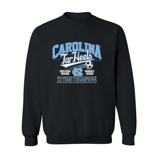 UNC - NCAA Women's Soccer : Leah Kuklick - Vintage Black Championship Crewneck Sweatshirt-0