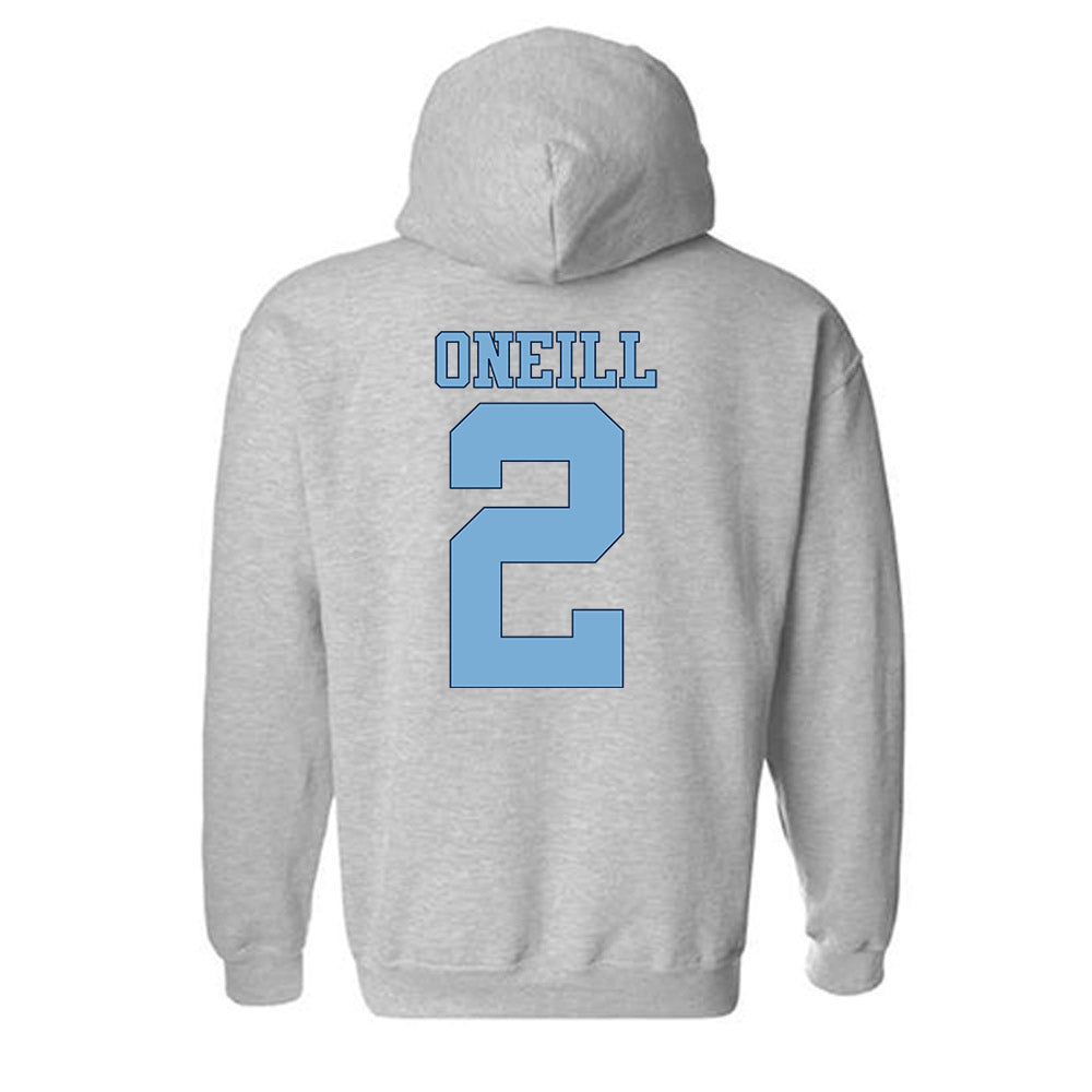 UNC - NCAA Women's Soccer : Cali ONeill - Vintage Gray Championship Hooded Sweatshirt-1