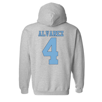 UNC - NCAA Women's Soccer : Aven Alvarez - Vintage Gray Championship Hooded Sweatshirt-1