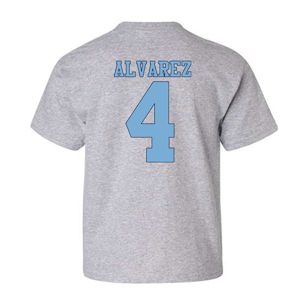 UNC - NCAA Women's Soccer : Aven Alvarez - Vintage Gray Championship Youth T-Shirt-1