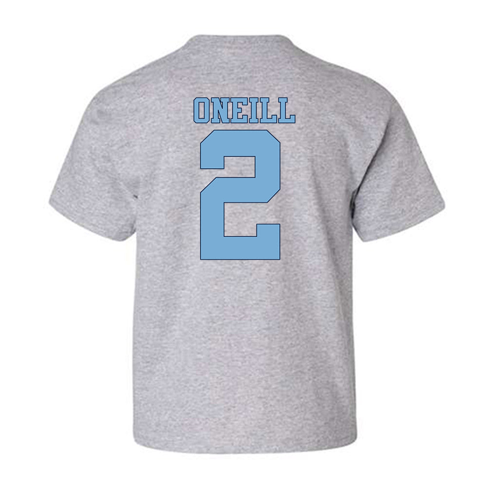 UNC - NCAA Women's Soccer : Cali ONeill - Vintage Gray Championship Youth T-Shirt-1