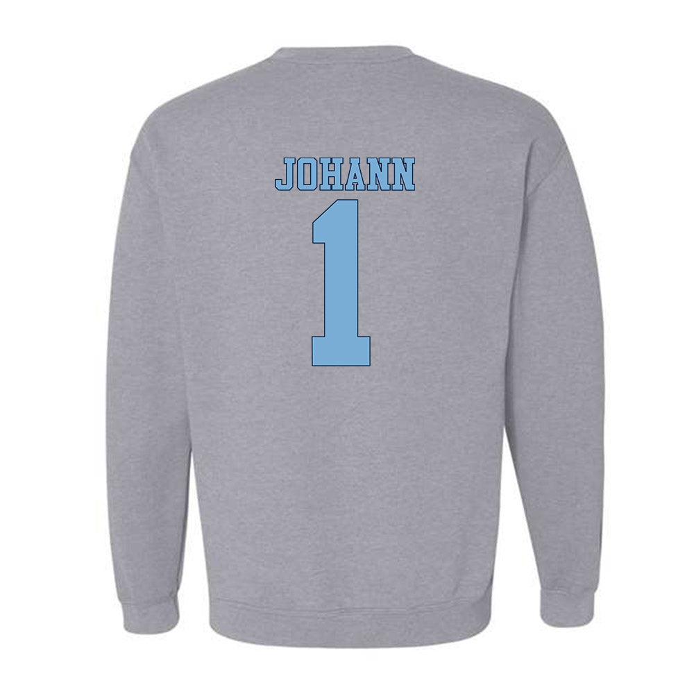 UNC - NCAA Women's Soccer : Hannah Johann - Vintage Gray Championship Crewneck Sweatshirt-1