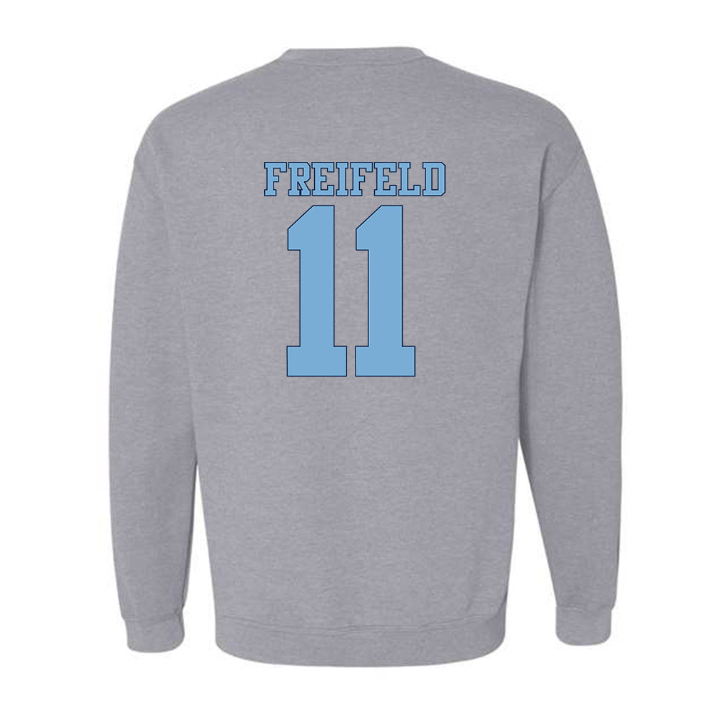 UNC - NCAA Women's Soccer : Eres Freifeld - Vintage Gray Championship Crewneck Sweatshirt-1
