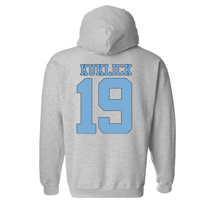 UNC - NCAA Women's Soccer : Leah Kuklick - Vintage Gray Championship Hooded Sweatshirt-1