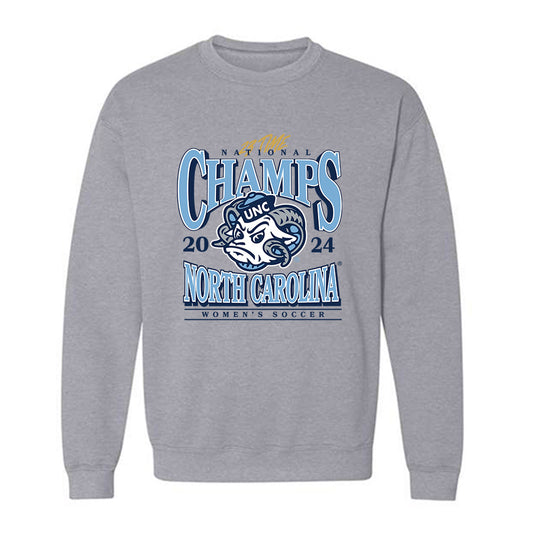 UNC - NCAA Women's Soccer : Lilliah Blum - Vintage Gray Championship Crewneck Sweatshirt-0