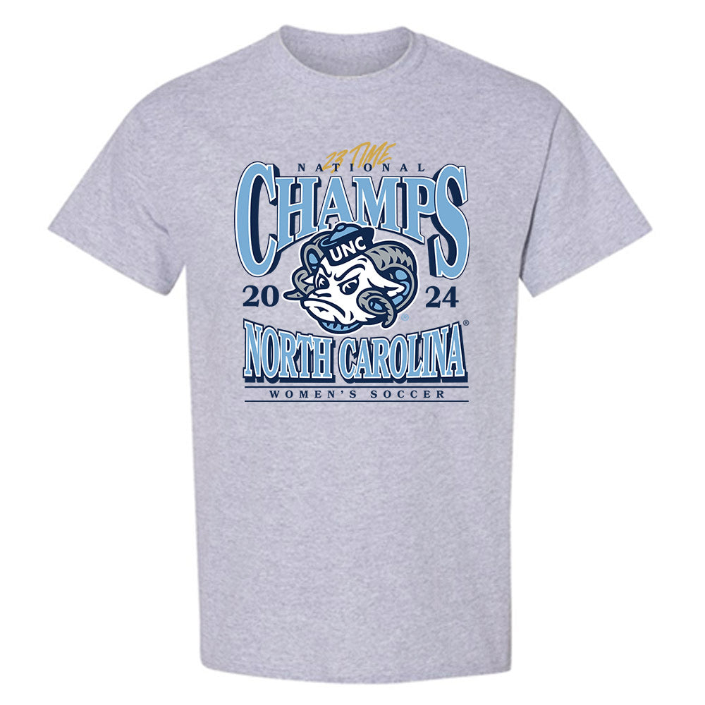 UNC - NCAA Women's Soccer : Linda Ullmark - Vintage Gray Championship T-Shirt-0
