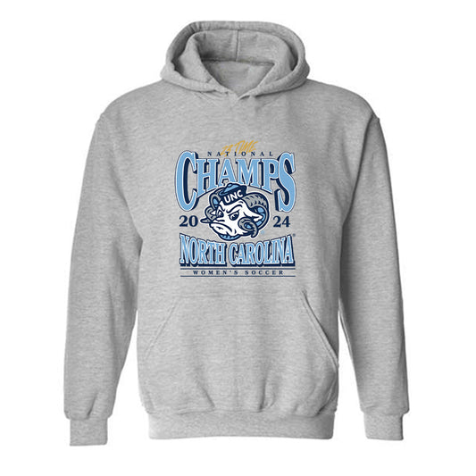 UNC - NCAA Women's Soccer : Cali ONeill - Vintage Gray Championship Hooded Sweatshirt-0