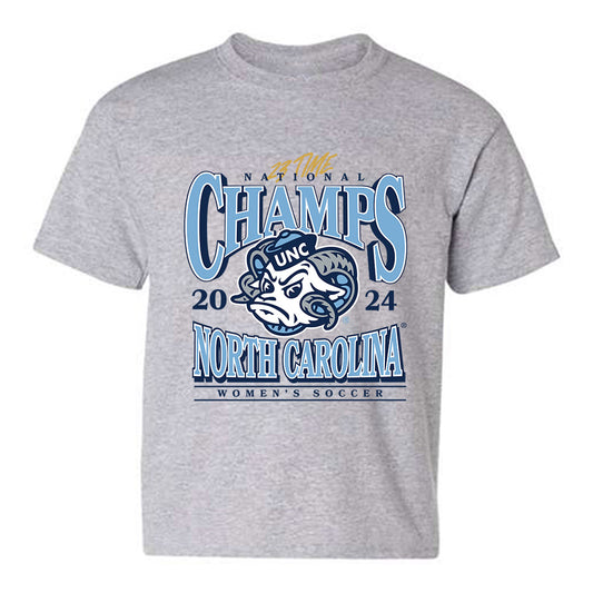 UNC - NCAA Women's Soccer : Leah Kuklick - Vintage Gray Championship Youth T-Shirt-0