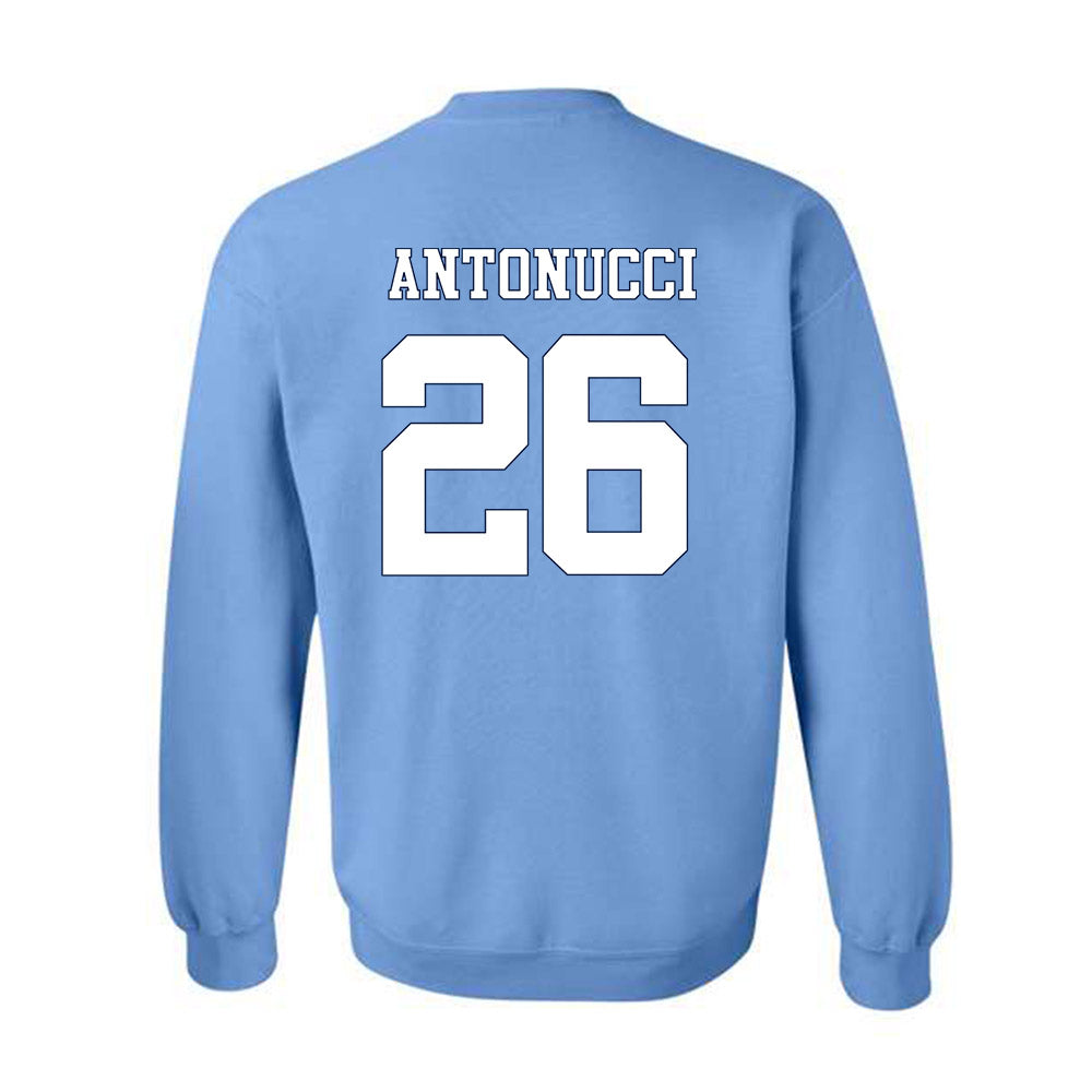 UNC - NCAA Women's Soccer : Scottie Antonucci - Vintage Carolina Blue Championship Crewneck Sweatshirt-1