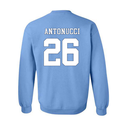 UNC - NCAA Women's Soccer : Scottie Antonucci - Vintage Carolina Blue Championship Crewneck Sweatshirt-1