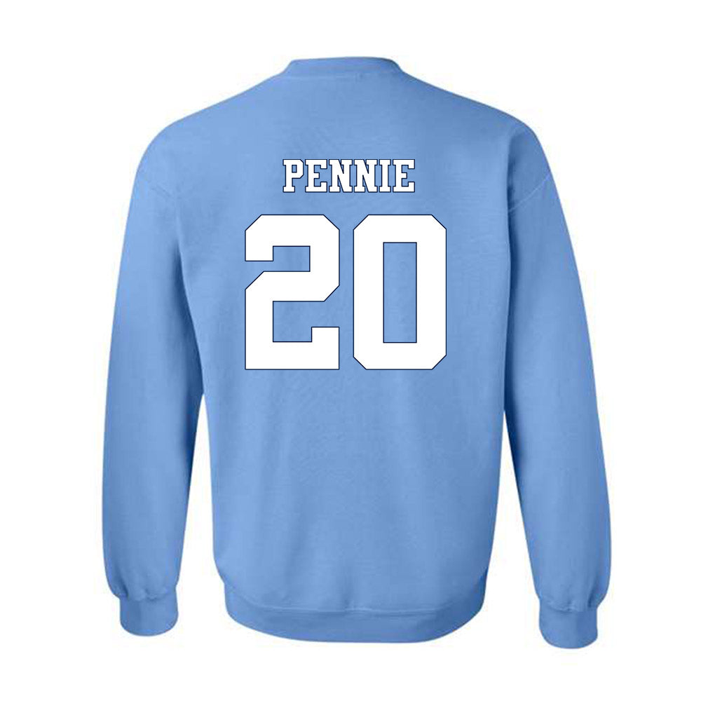 UNC - NCAA Women's Soccer : Ashley Pennie - Vintage Carolina Blue Championship Crewneck Sweatshirt-1