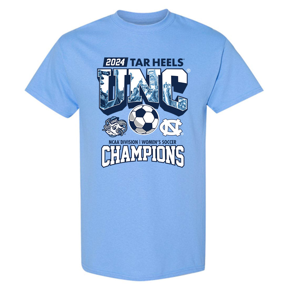 UNC - NCAA Women's Soccer : Olivia Thomas - Vintage Carolina Blue Championship T-Shirt-0