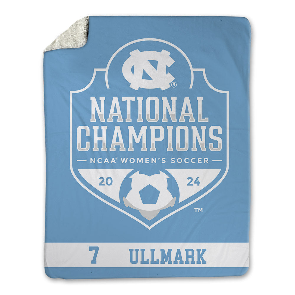 UNC - NCAA Women's Soccer : Linda Ullmark - National Champs v1 Blanket-0