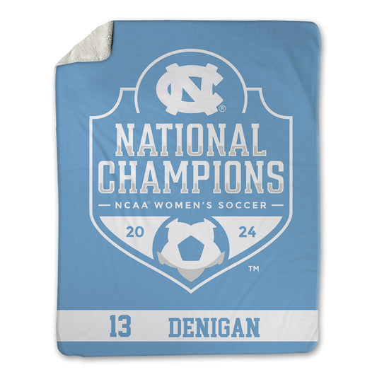UNC - NCAA Women's Soccer : Summer Denigan - National Champs v1 Blanket-0