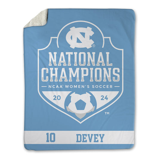 UNC - NCAA Women's Soccer : Bella Devey - National Champs v1 Blanket-0