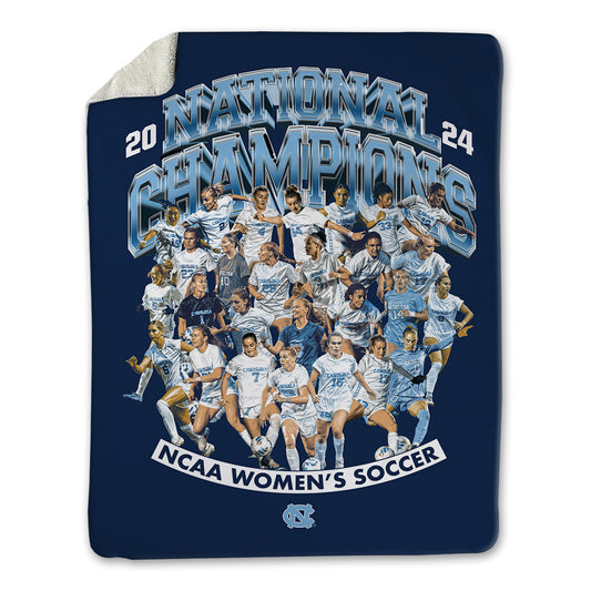 UNC - NCAA Women's Soccer : Logan Tongberg - National Champs v2 Blanket-0