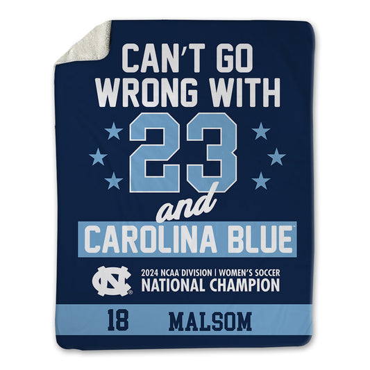 UNC - NCAA Women's Soccer : Lauren Malsom - National Champs v3 Blanket-0