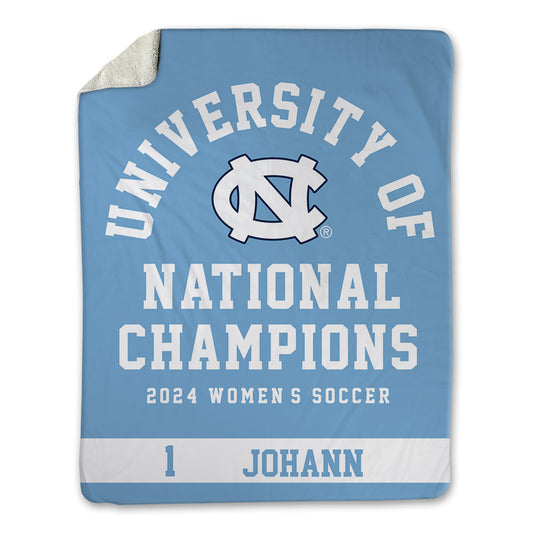 UNC - NCAA Women's Soccer : Hannah Johann - National Champs v4 Blanket-0